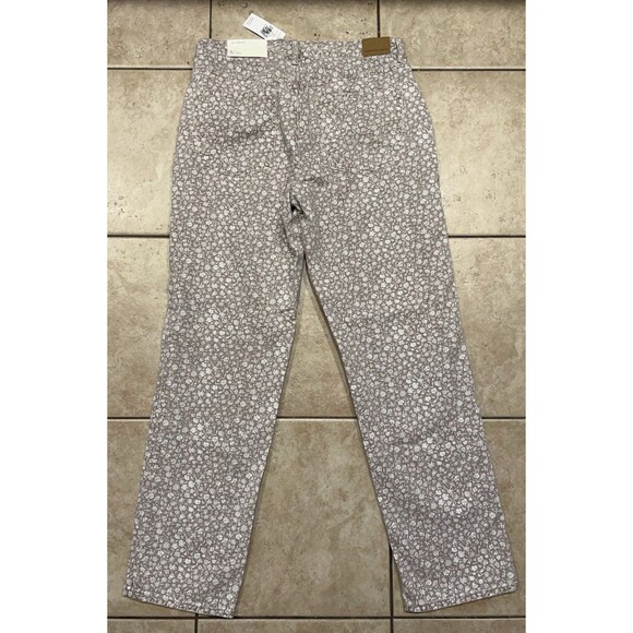 American Eagle Jeans Womens 8 90's Straight Leg Regular Floral Flower AOP NEW - Picture 3 of 12